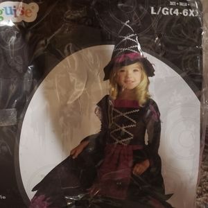 Cute little girl witch Halloween costume size 4-6x